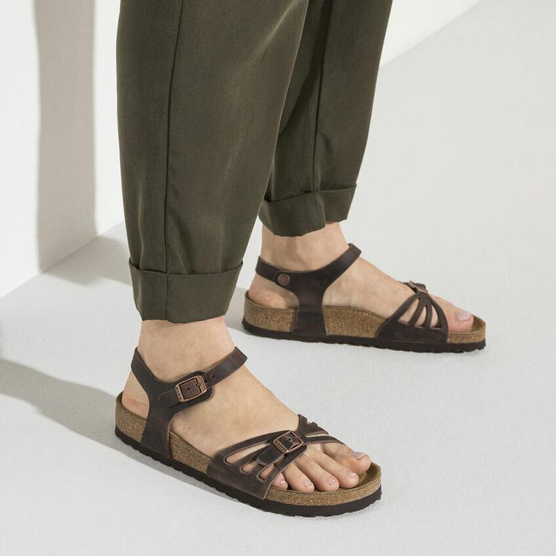 Birkenstock Bali Soft Footbed Oiled Læder Sandaler Dame Brune | DK 342OKI